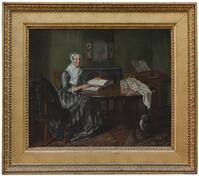 KS 255
<br/>
Portret van vermoedelijk Elisabeth Jannette Mobachius Quaet-Hoogstadt (1752-1824)
<br/>
<em>Hendriks, Wybrand (1744-1831)</em>